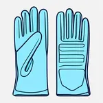 soft blue gloves image